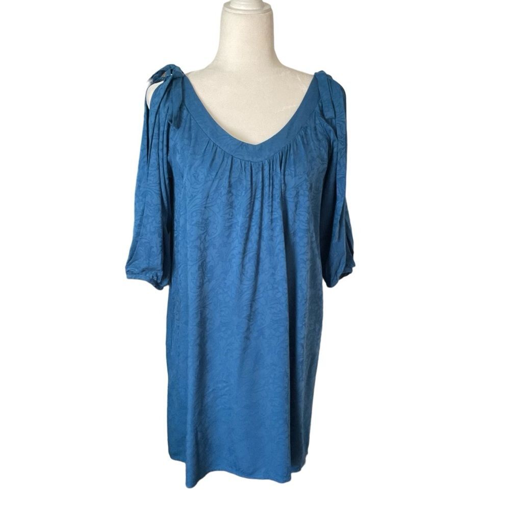 Holding Horses Anthropologie Leyton Swing Dress Caribbean Blue Size XSP